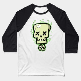 Toxic Skull Green Baseball T-Shirt